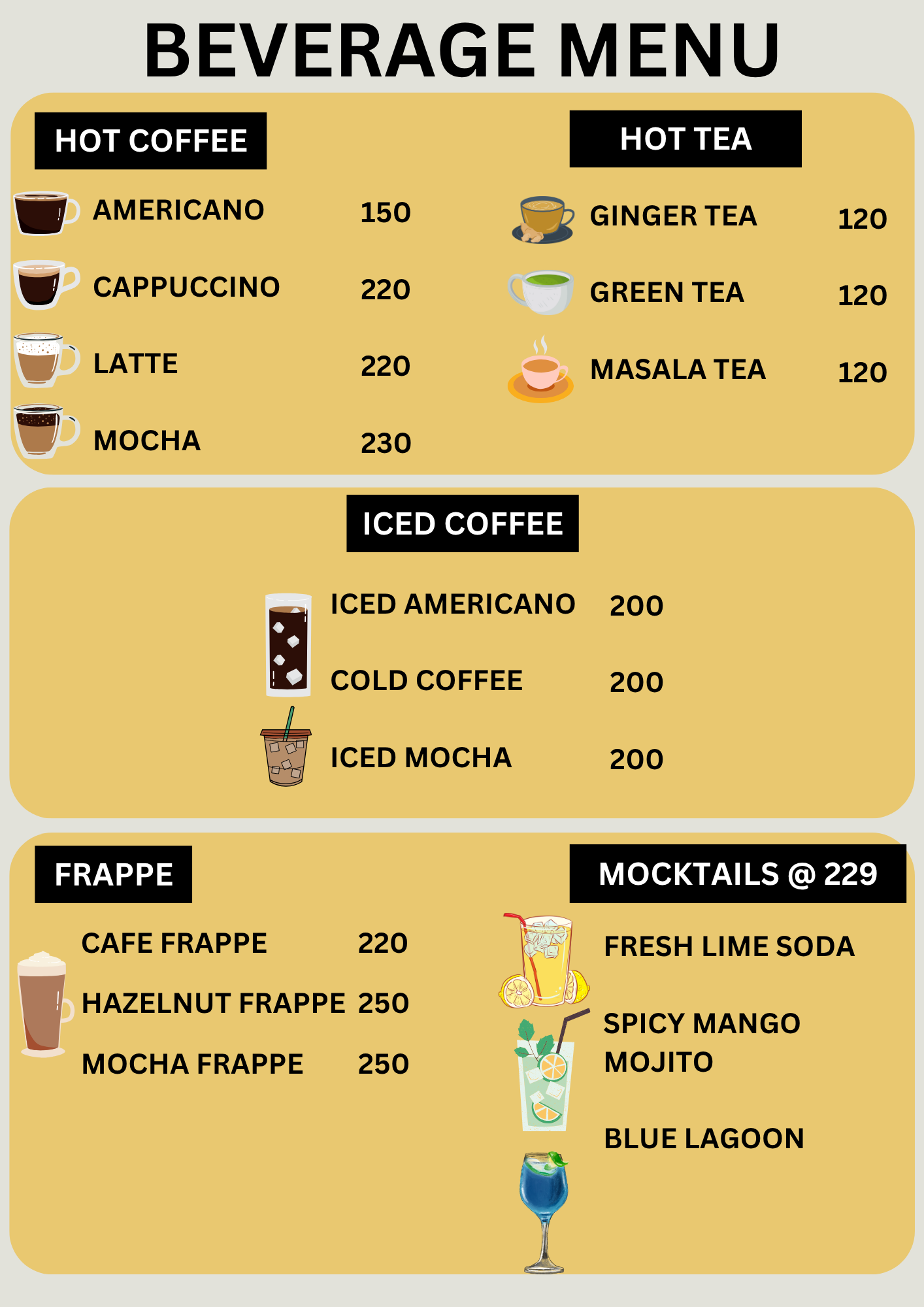 BEVERAGE MENU